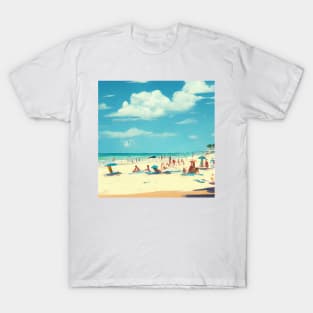 Beachgoers In Watercolors T-Shirt